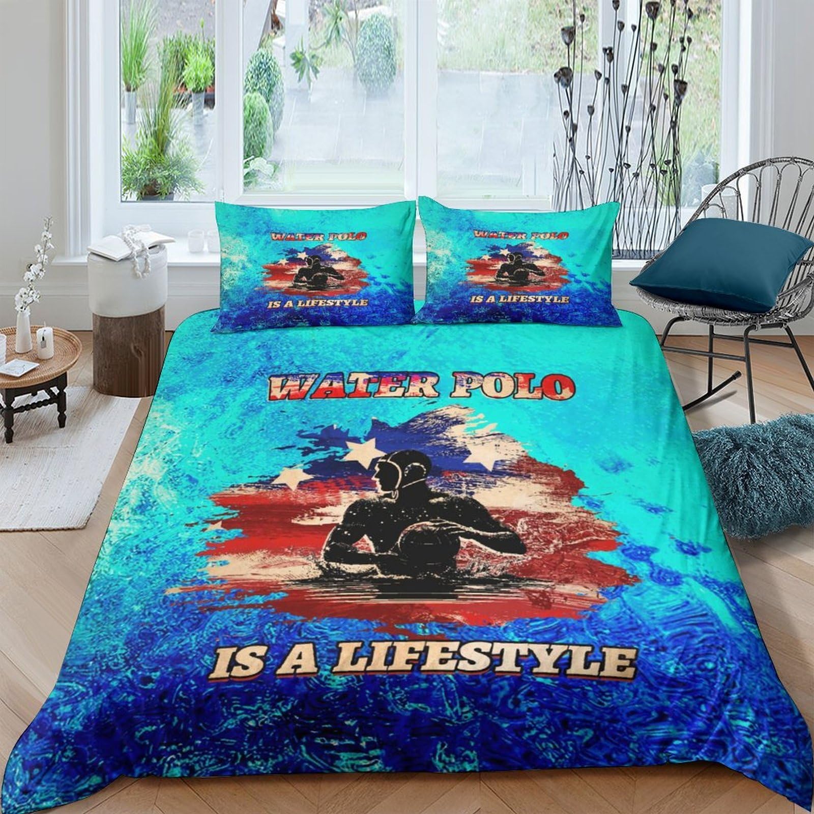 3D Printed Boxing Art Duvet Cover Microfiber Soft Breathable Graffiti Style Quilt Cover Set with 2 Pillowcases for Bedroom Single（135x200cm）