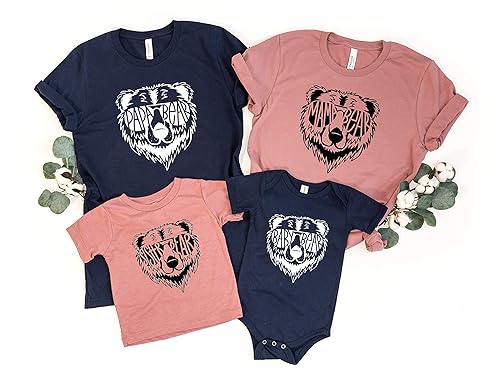 Mommy and Me Shirts, Mama Bear Shirt For Woman, Camo Matching Family Shirts Mommy and Me Outfit, Mama Bear Papa Bear Mommy Daddy, Baby Brother