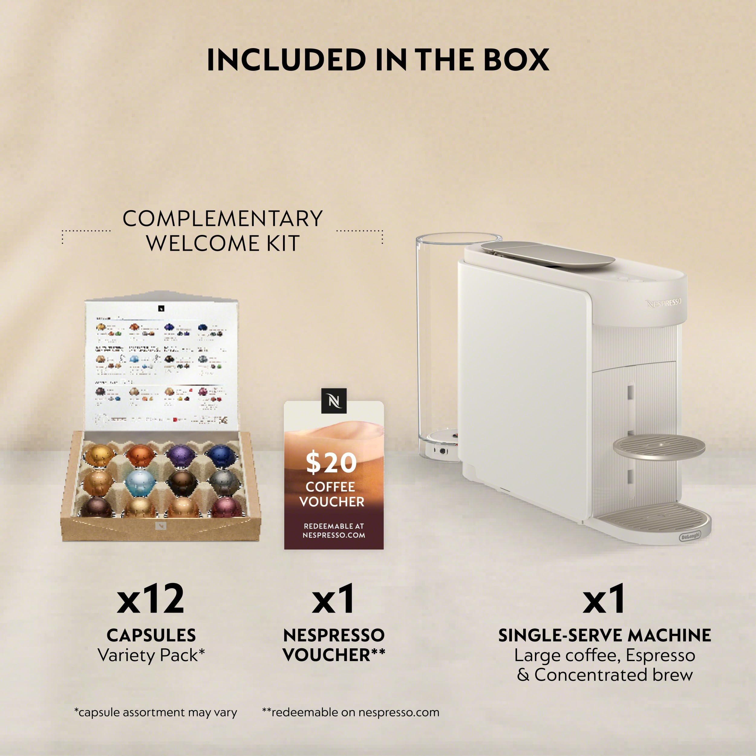 Nespresso DeLonghi Vertuo Up Máquina de café y café espresso Blanco