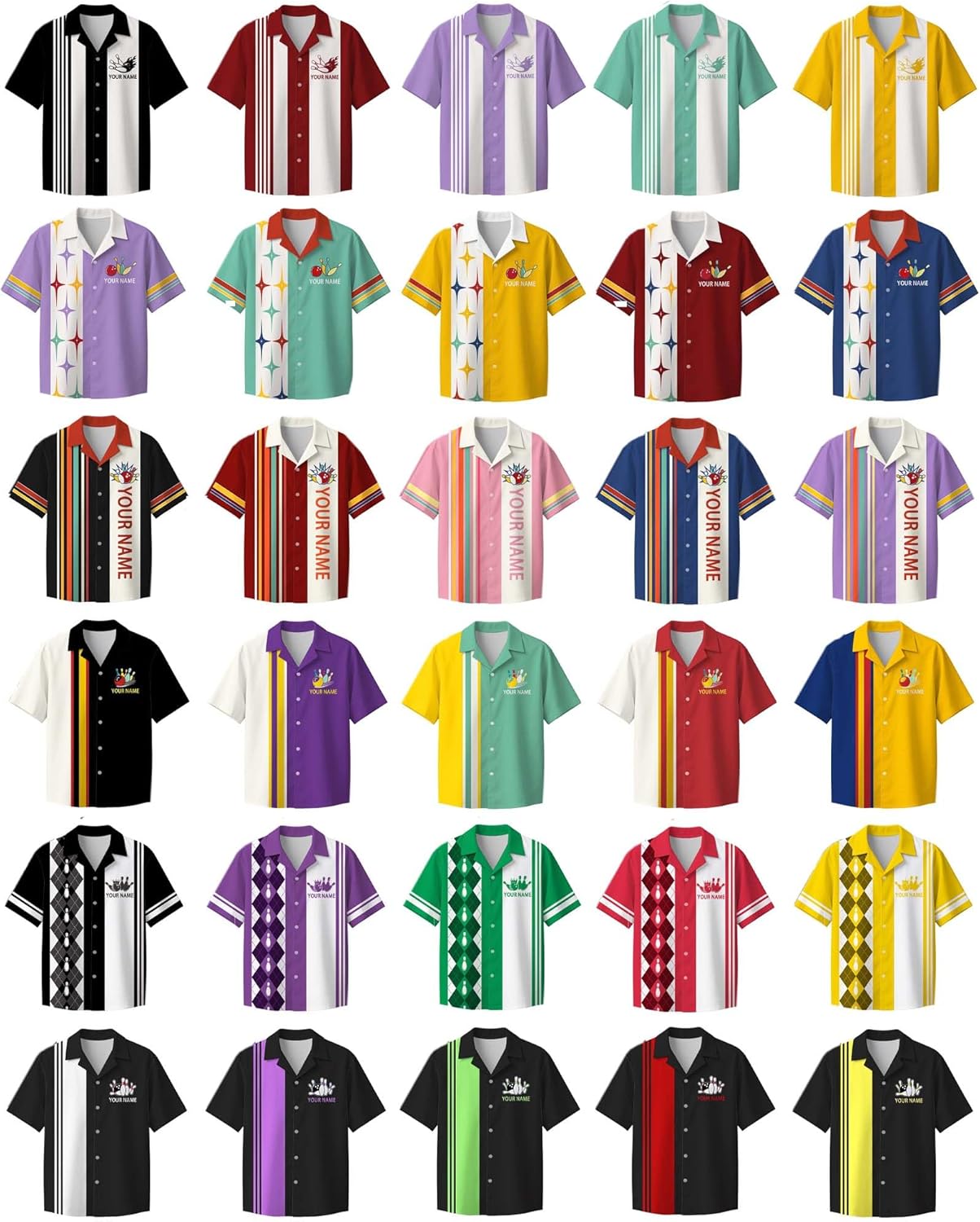 Custom Bowling Shirt for Men Women Personalized Name Bowling Jersey Casual Hawaiian Shirts Customized Retro Polo, S-4XL - Image 3