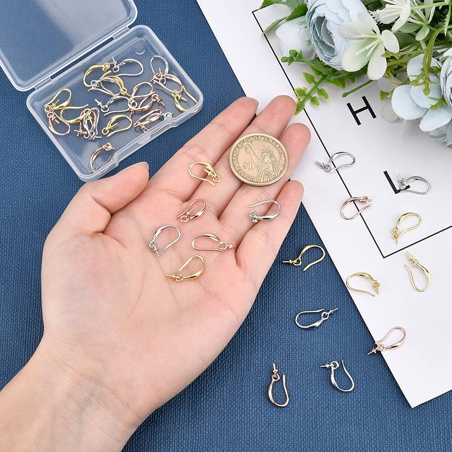 新商品⭐ 100個 イヤリングフック フレンチイヤーワイヤー 18mm