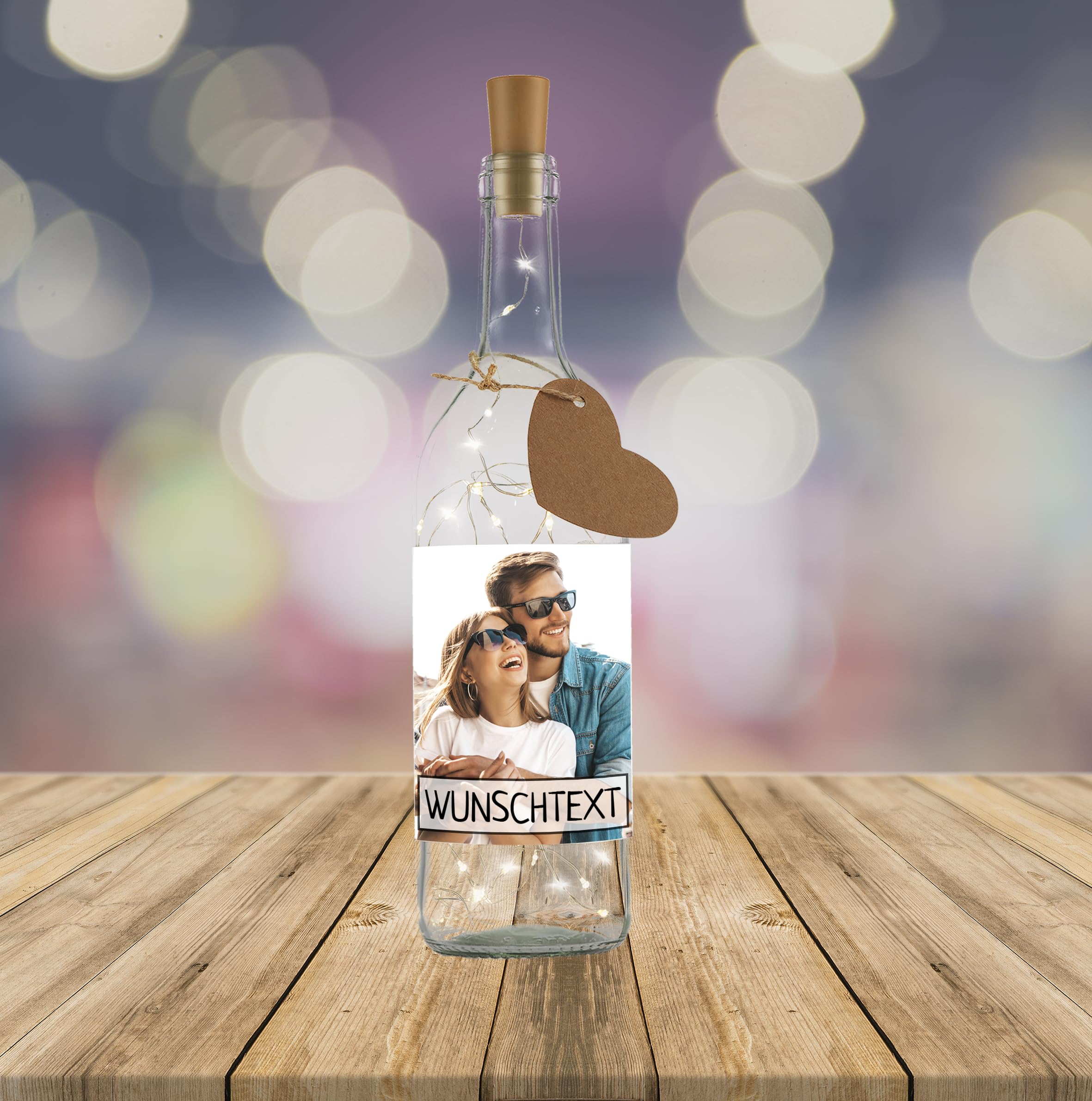 Regalo Di Compleanno Bottiglie Accensione LED Personalizzate - Foto 6