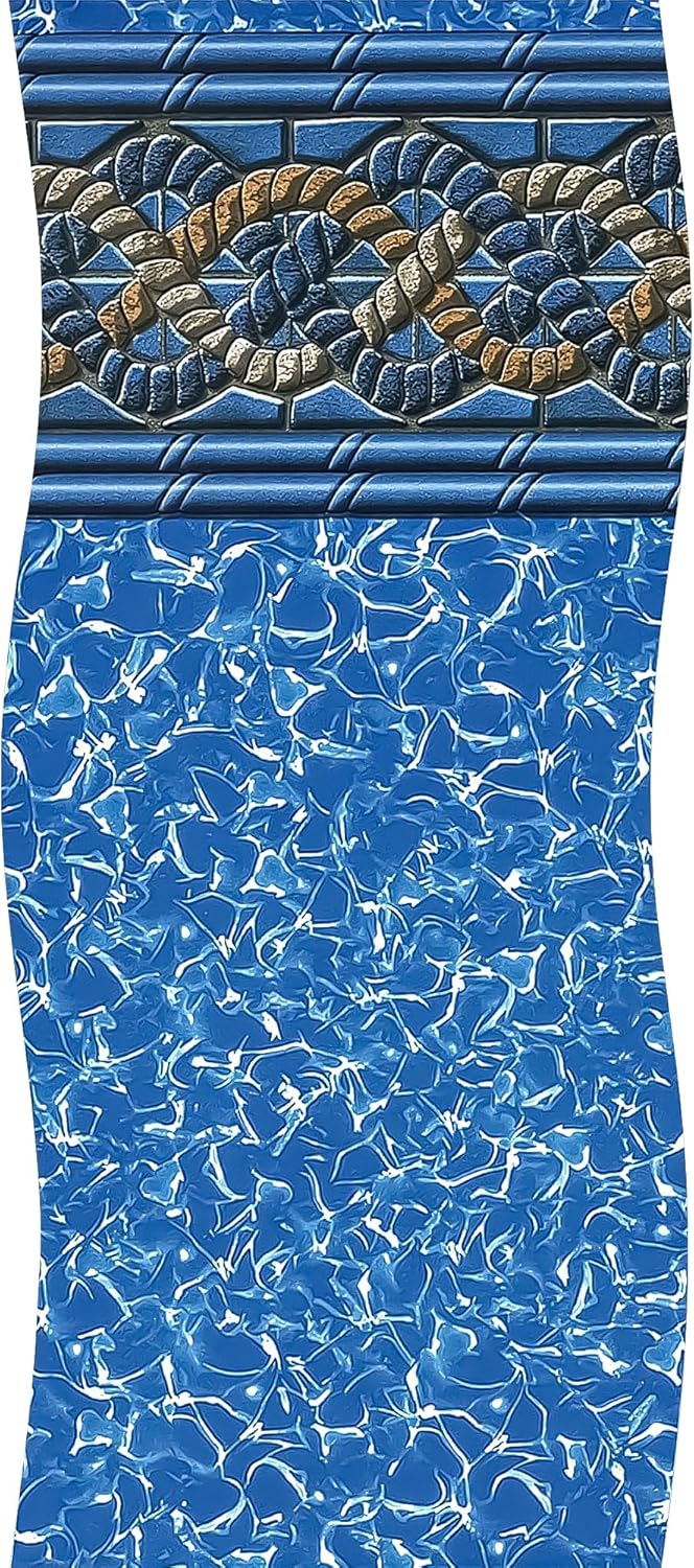 24' Blue and White Round Mystri Unibead Above Ground Swimming Pool Liner