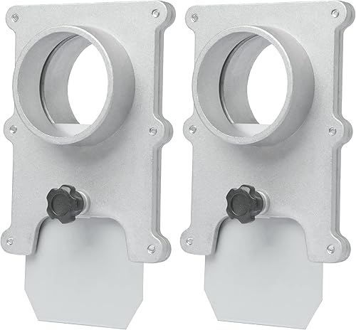 POWERTEC 70134V - Puerta de aluminio de 2-12 pulgadas para colector de polvo, accesorios de recolección de polvo, 1 paquete (paquete de 2)