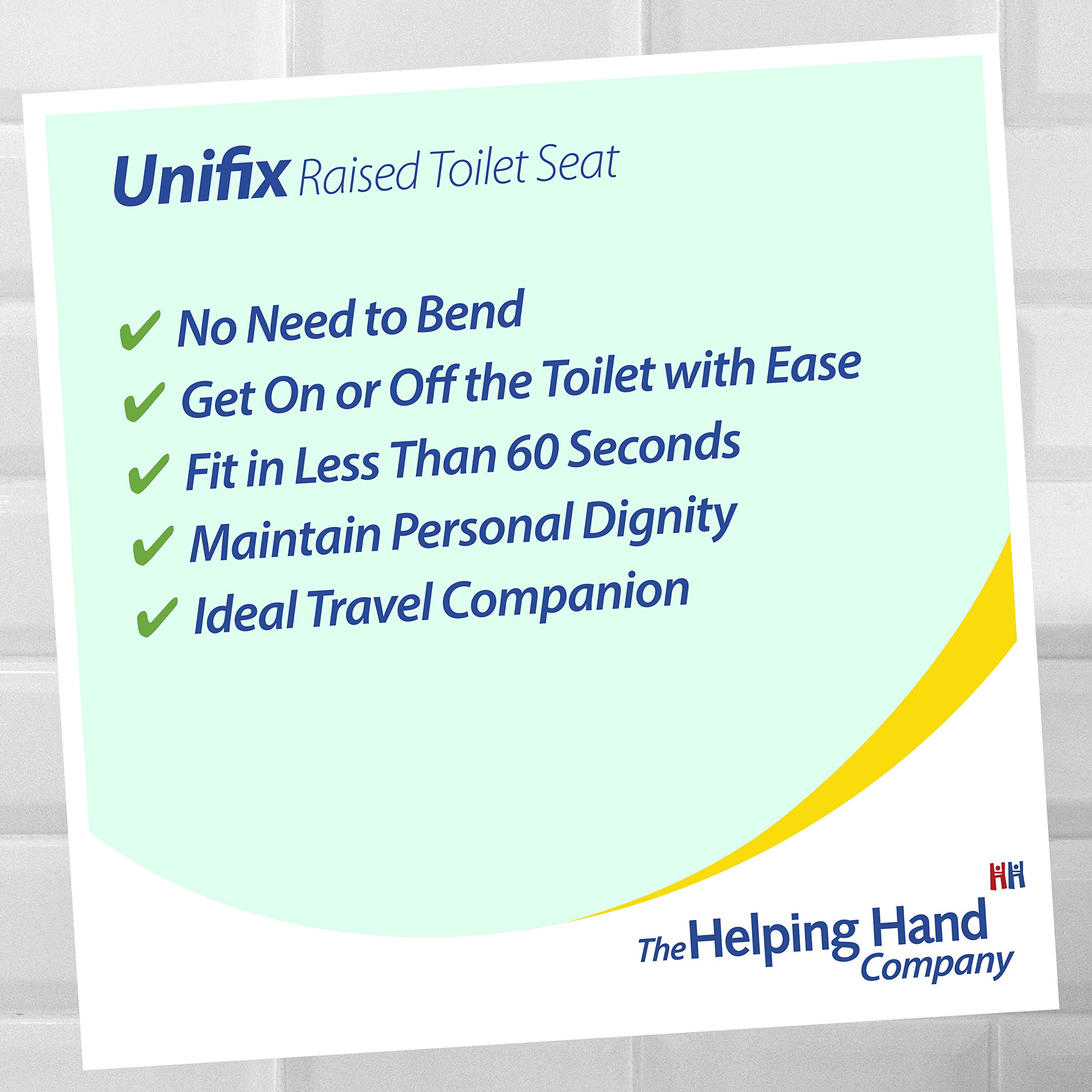 Helping Hand Unifix 4 inch / 100mm Raised Toilet Seats for Elderly, Disabled and Hip Replacement