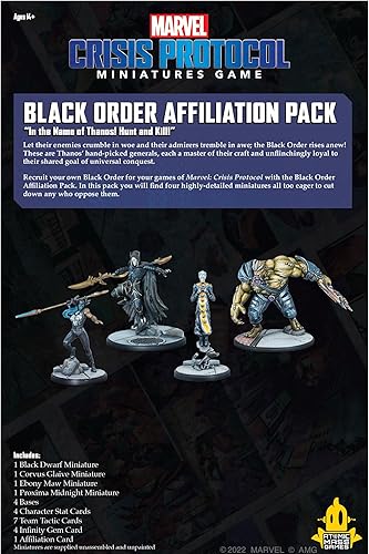 Miniatura 2 de Marvel: Crisis Protocol Black Order AFFILIATION PACK – ¡Libera el poder de los Minions de Thanos! Juego de superhéroes de mesa, a partir de 14 años,