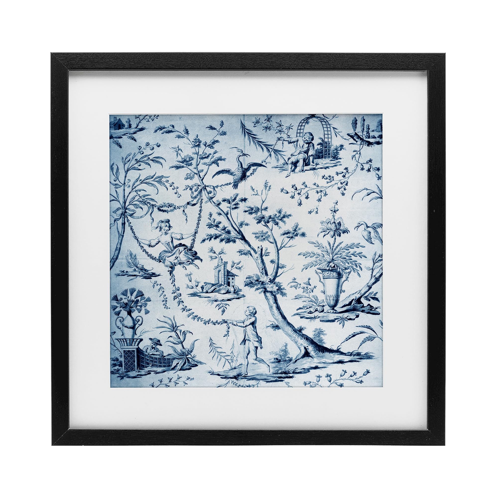 Toile scène noir Stupell Industries cadre sous verre, souvenir d'antan et poésie murale vintage