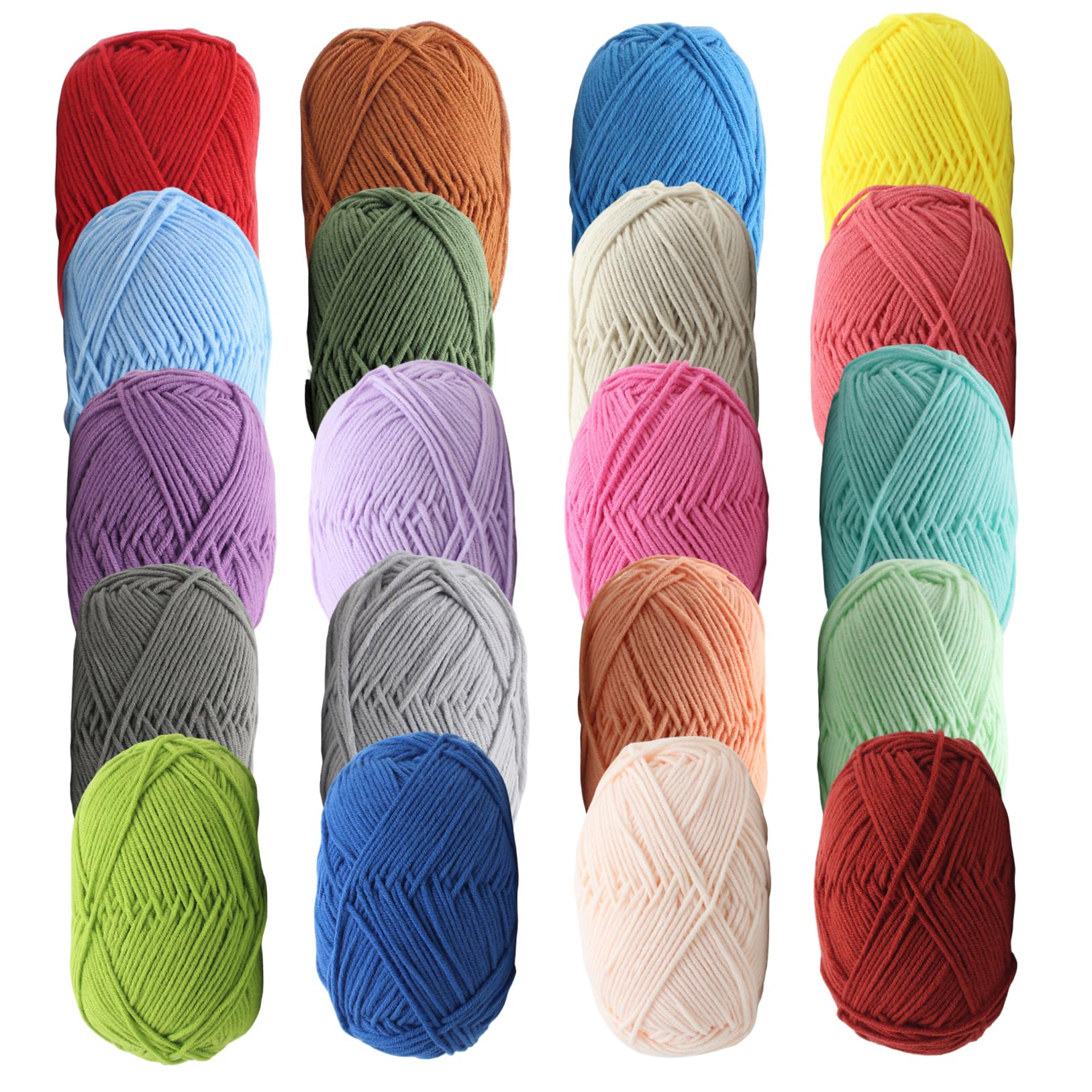 Fil de coton pour crocheter 20 pièces de coton de lait super doux pour écharpe