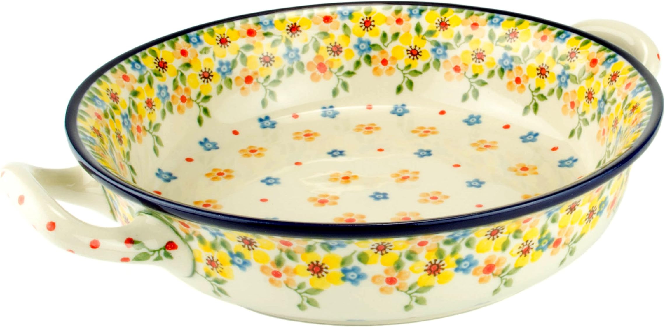 Ceramika Artystyczna Polish pottery Oven dish with handles