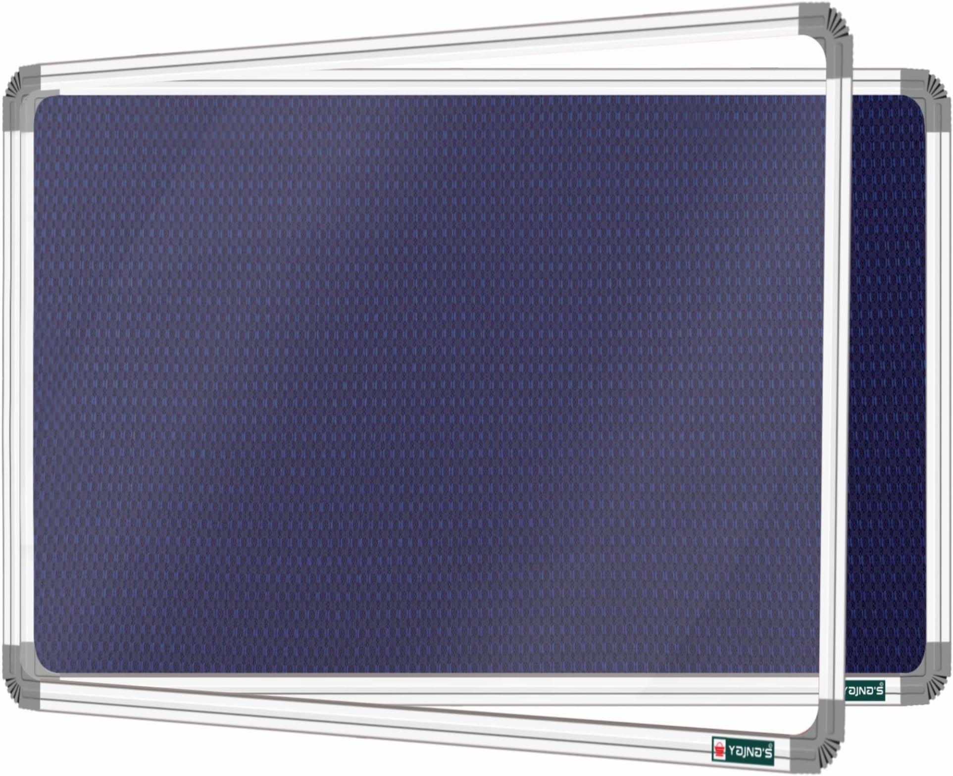 YAJNAS Notice Board 2x3 Feet with Acrylic Door/Cover, Bulletin Board, Noticeboard for Study Room, Office, School & College - Lockable, Pin-up Display Board, Soft Board (Blue)