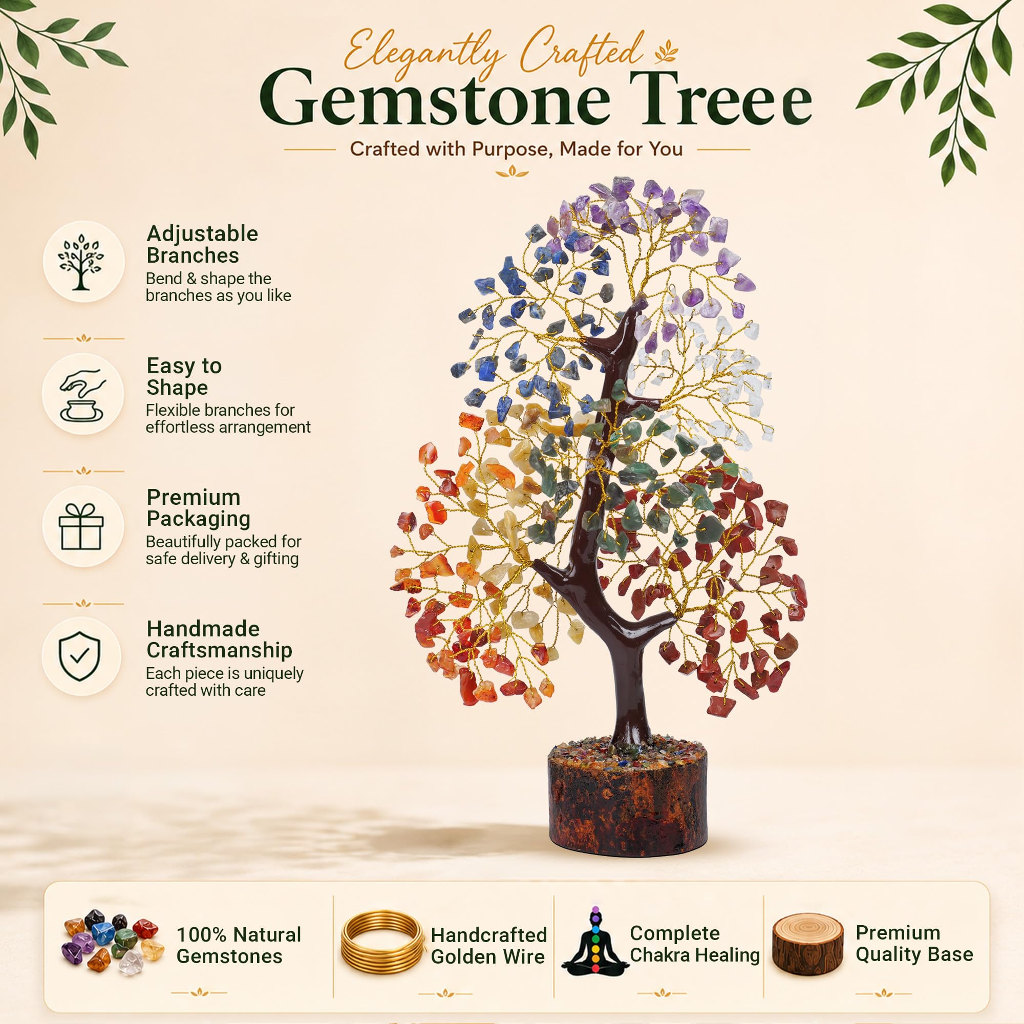 Amazon.com: 7 Chakra Tree Of Life Decor - Crystals, Birthday Gifts