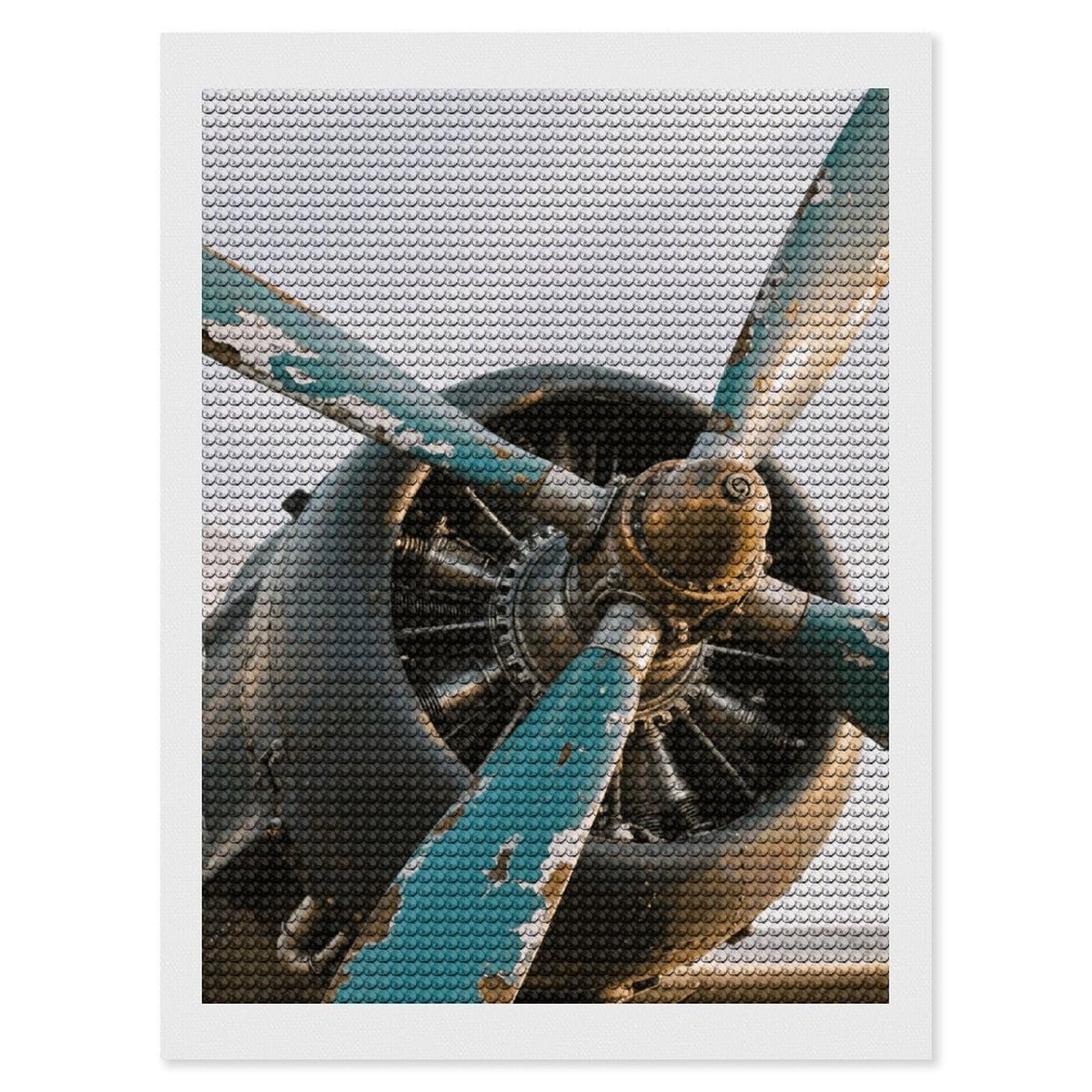 FodPand Airplane 5D Diamond Painting Kits for Adults Beginners Full Drill Round Diamond Dots Pictures Gem Art Supplies for Home Wall Room Decoration DIY Craft Set Gift 12x16