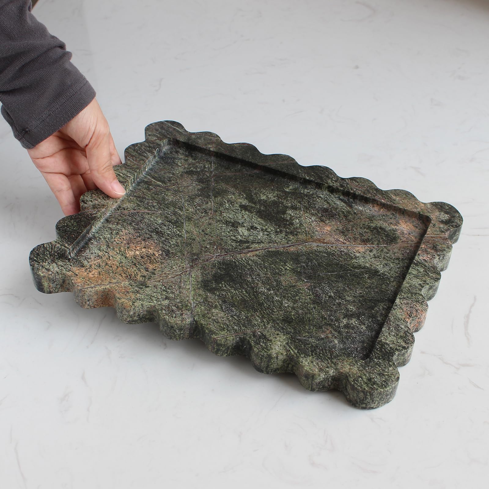 Natural Luxury Scalloped Marble Tray 27.5 * 20.5 - Image 3