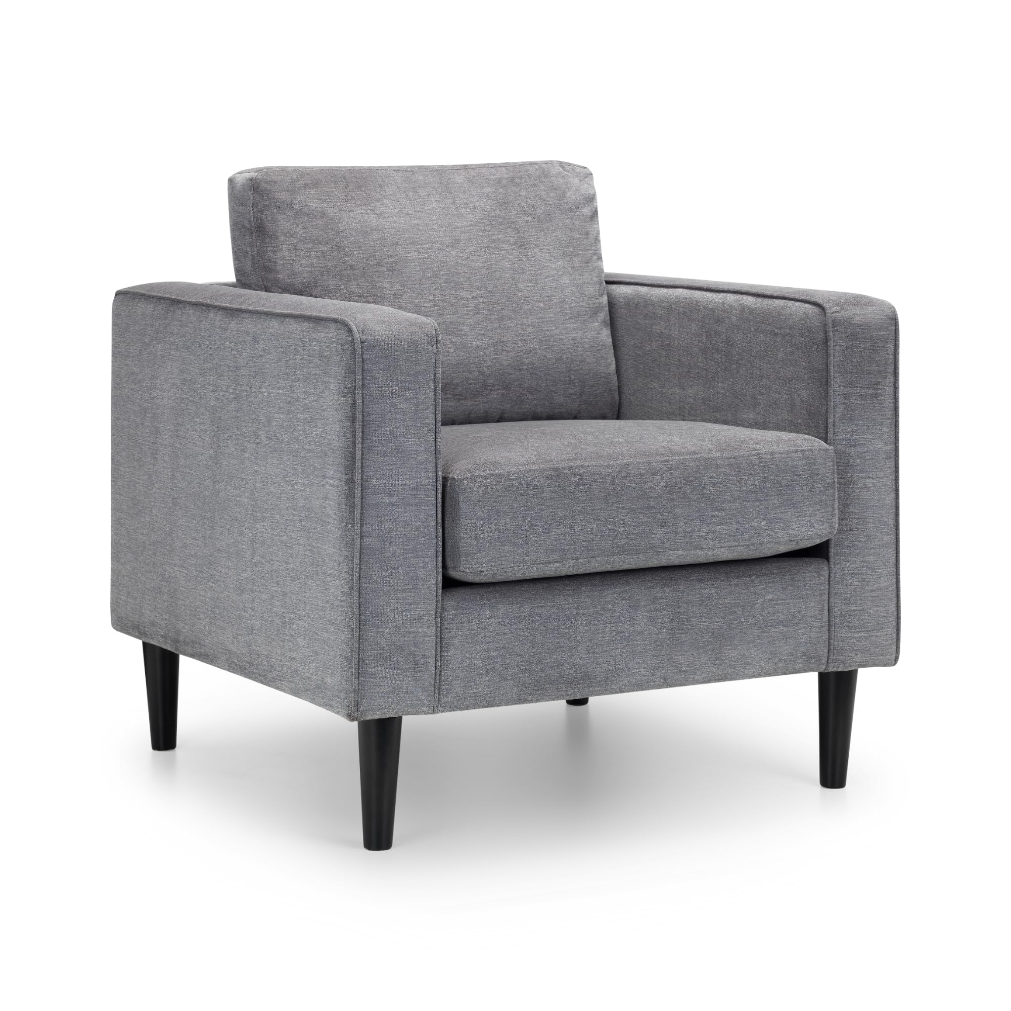 Julian Bowen Grey Hayward Chair - Chenille Fabric