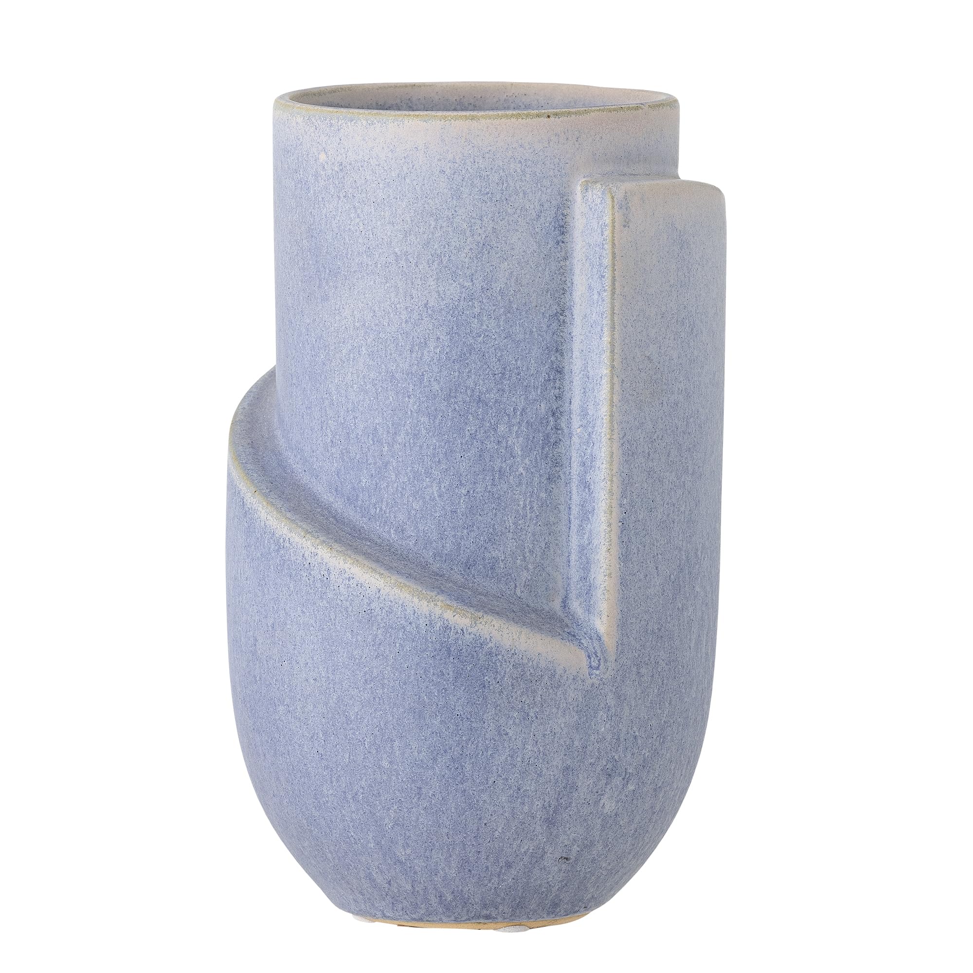 Bloomingville Norbert Vase, Blue, Stoneware, Diameter 11.5 x Height 18.5 cm