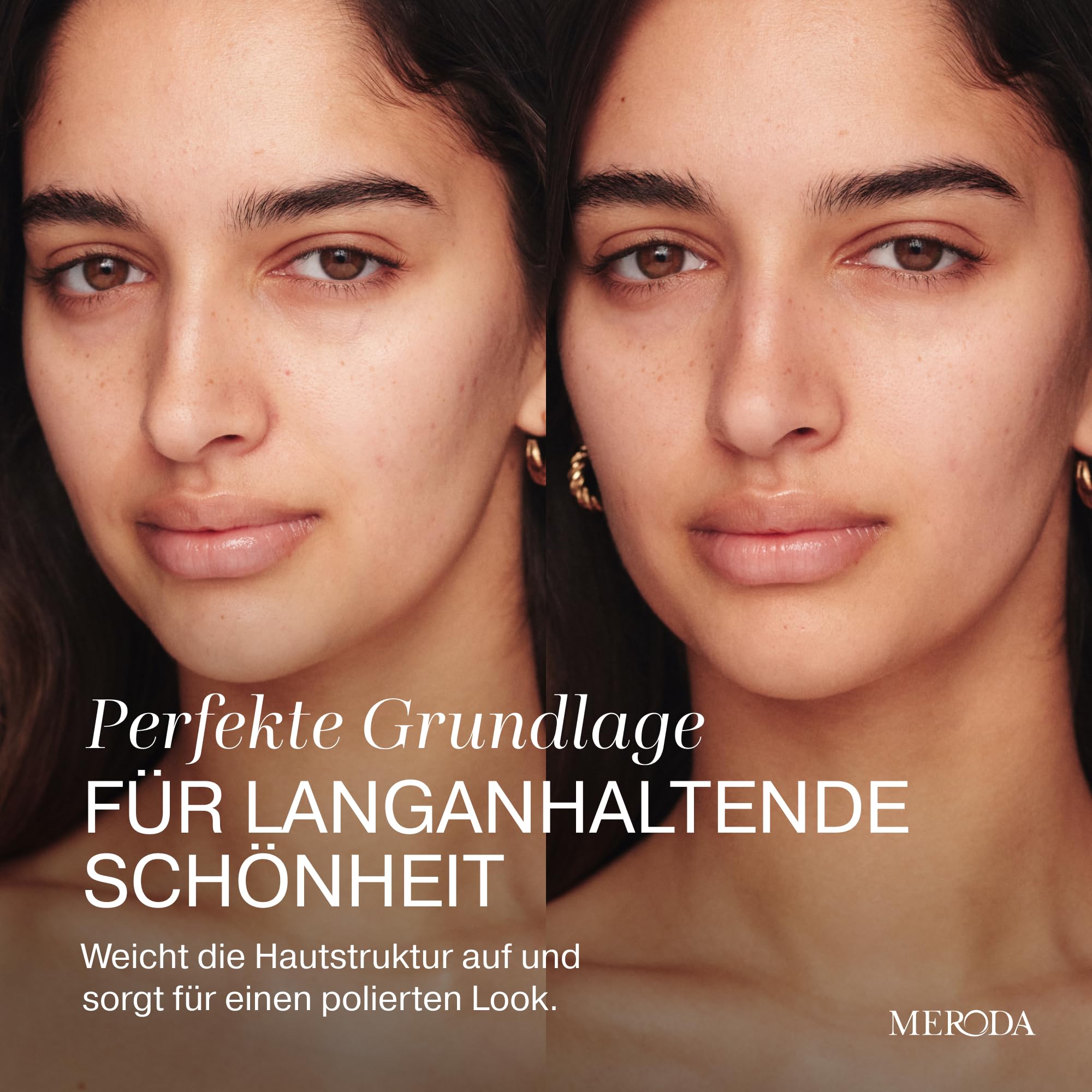 MERODA® Velvet Skin Primer [VERKLEINERT POREN] - Primer als Make Up Basis für das Gesicht - mit leichter & feiner Textur - Make Up Primer - Für alle Hauttypen geeignet - Primer mit UV Schutz