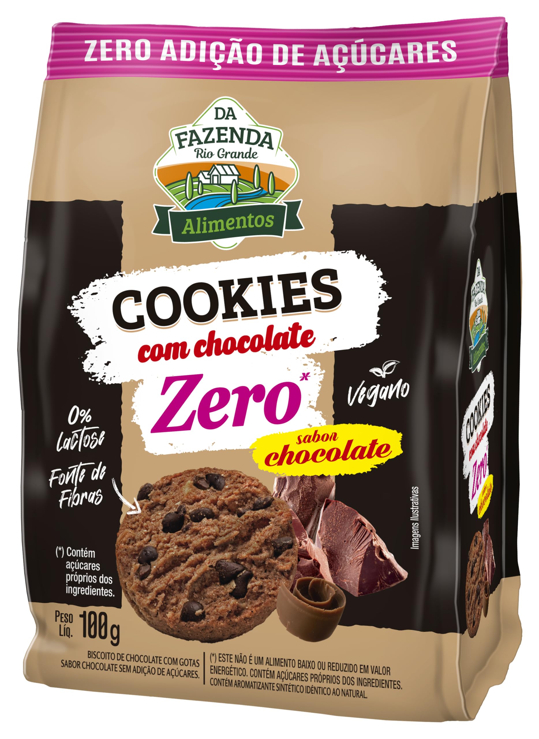Biosoft Cookies Zero Chocolate Com Chocolate 20x100g | Amazon.com.br