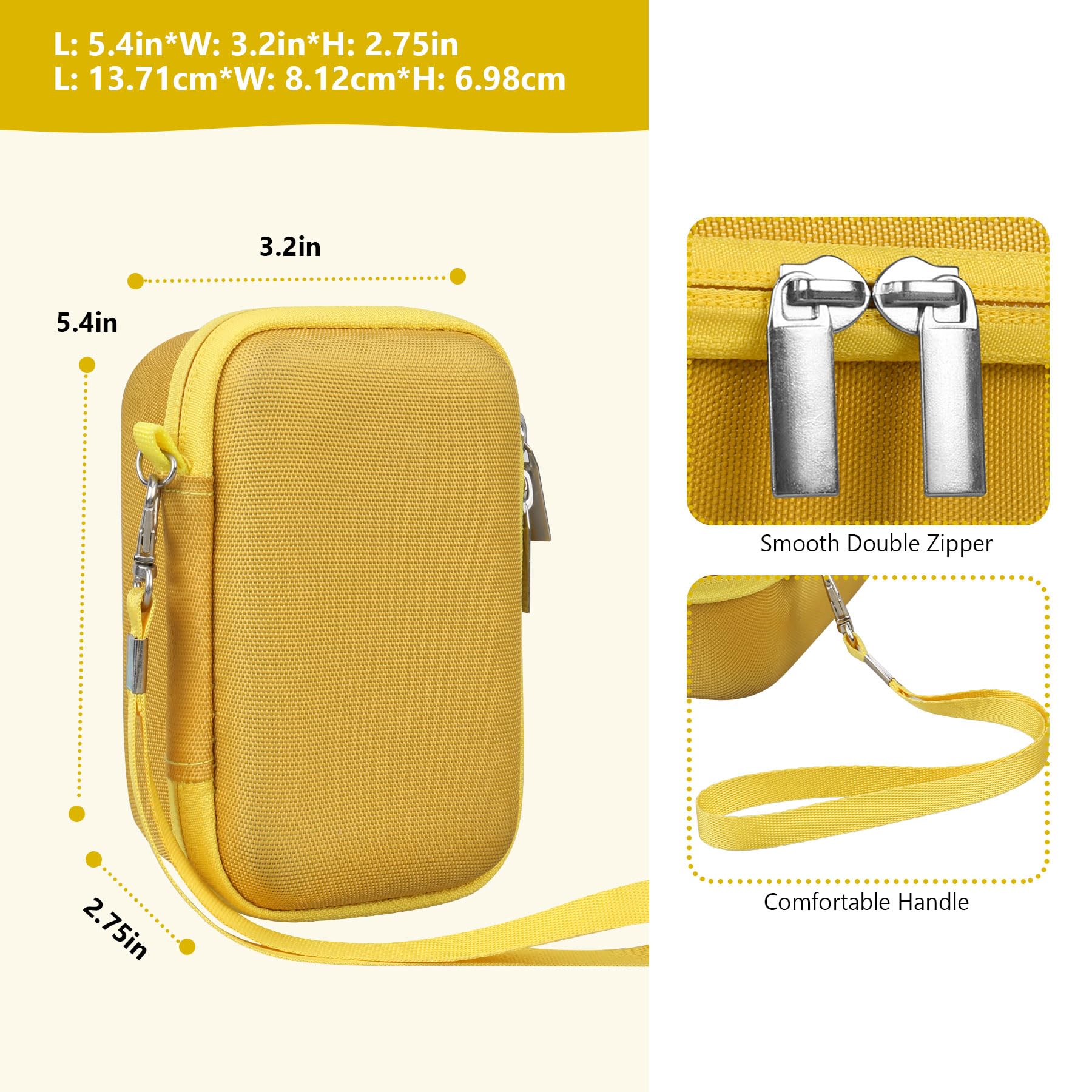 Étui de Protection Dur pour Kodak PIXPRO WPZ2 Robuste imperméable aux Chocs Poussière WiFi Caméra Numérique Jaune