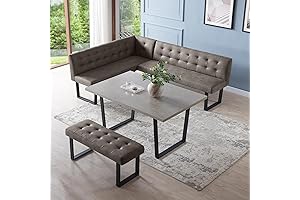 3 Piece Dining Table Set with Bench