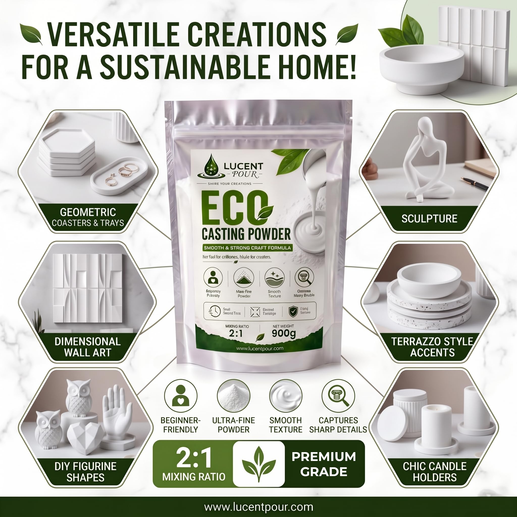 Eco Casting Powder - Create Stunning Crafts! -6 Eco Casting Powder - Create Stunning Crafts! -6