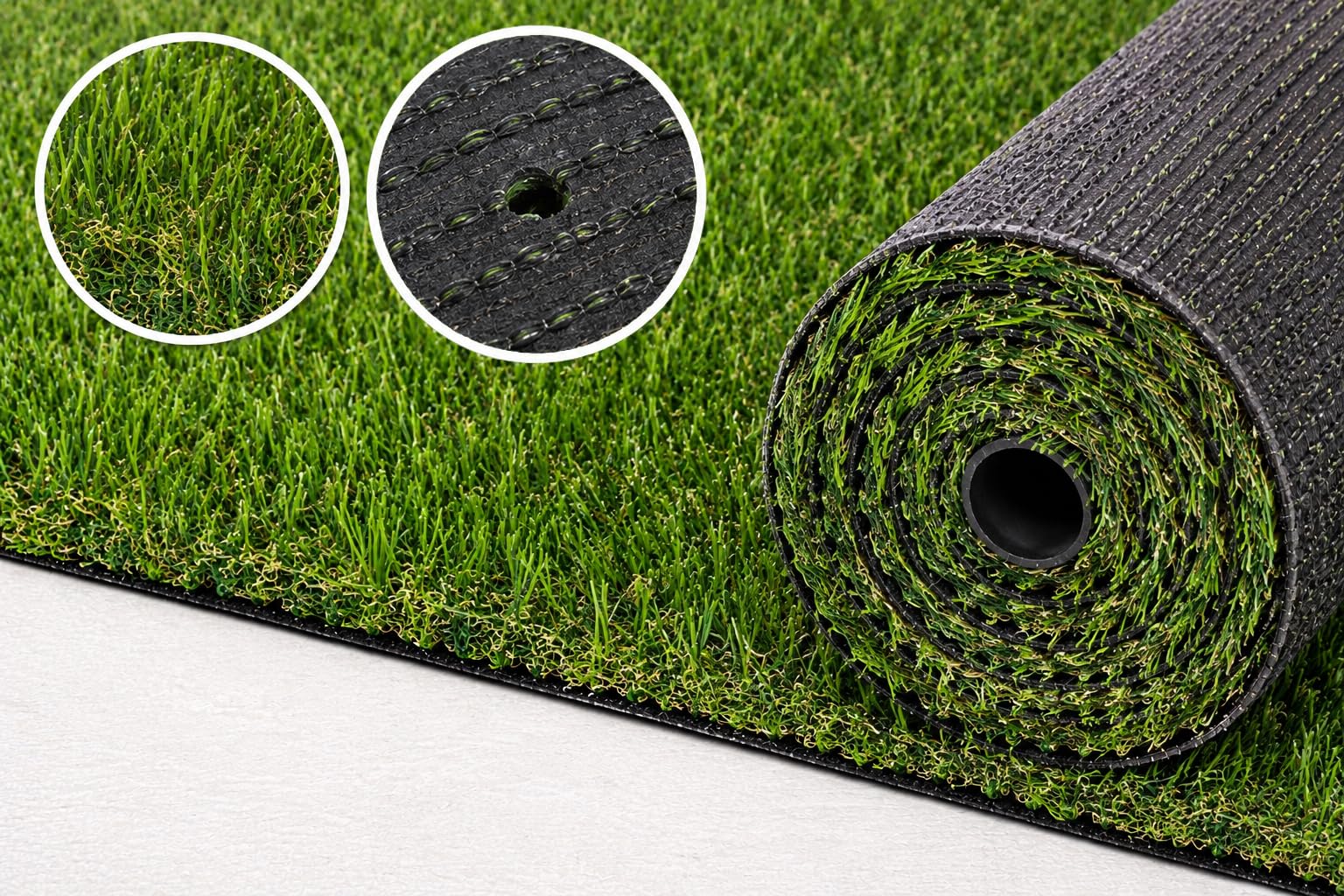 Erba Sintetica Premium 20 mm con Filato Verde e Beige Effetto Naturale – Tappeto Erba Artificiale Drenante con Protezione UV – Ideale per Giardino, Terrazzo, Balcone, Piscina ed Eventi (1 x 3 Metri)