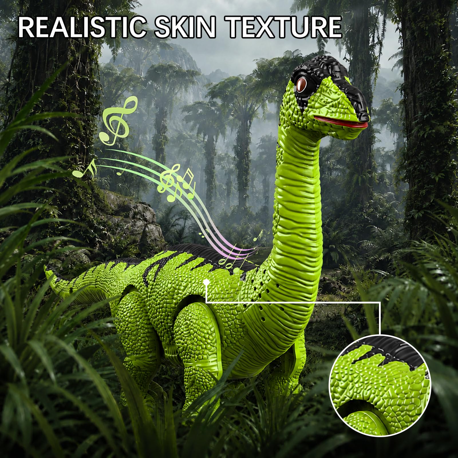 Pack de 3 dinosaurios andantes para niños de 3 a 7 años. Robots eléctricos de T-Rex, braquiosaurio y estegosaurio con luces y rugidos, regalo de Navidad y cumpleaños