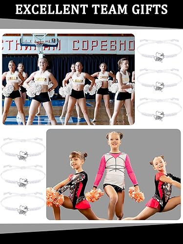Vista 87 de Rtteri 20 pulseras de animadora para niñas, pulseras ajustables para animadoras, regalos para animadoras, accesorios de joyería a granel Naranja