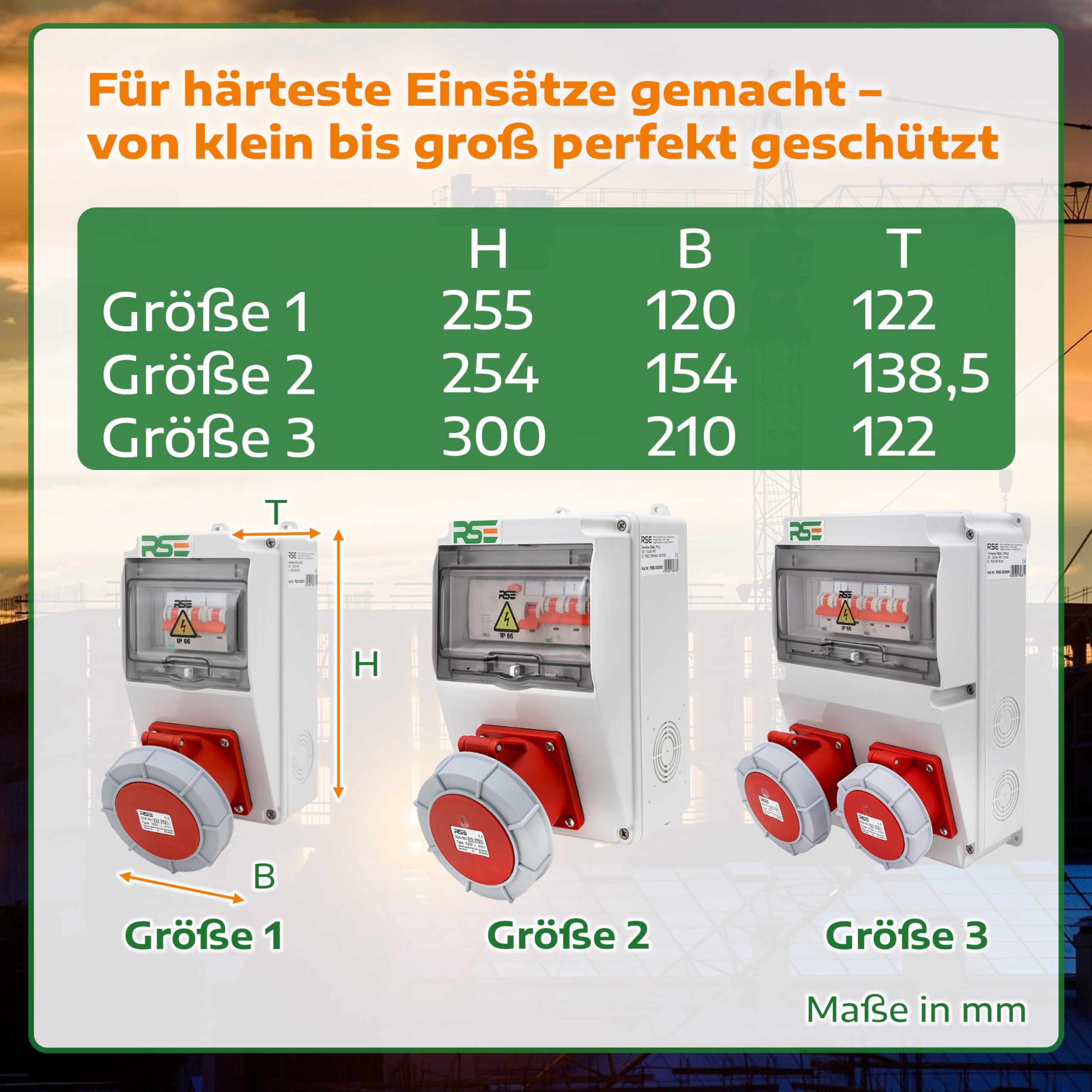 Rozdzielacz bębna budowlanego rozdzielnica ścienna całkowicie okablowany 32A 16A z gniazdem wtykowym CEE IP67, 6. 1X32A IP67 1X16A IP67 z RSE LS+FI