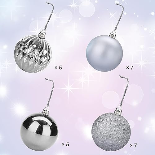 Miniatura 138 de Lulu Home Adornos de esferas para árbol de Navidad, 34 unidades, esferas colgantes Dorado