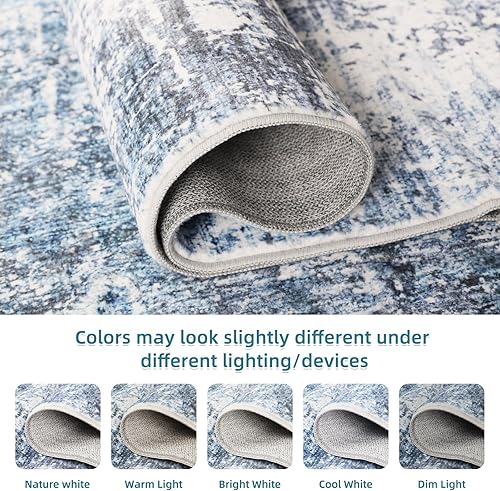 Miniatura 54 de Dripex Alfombra de piel sintética de conejo de 5 x 7 pies, alfombras esponjosas para sala de estar, alfombras lavables a máquina para dormitorio