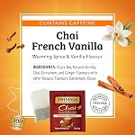 Twinings French Vanilla Chai Black Tea Individually Wrapped Bags, 20 Count (Pack of 1), Warm, Sweet & Spicy, Caffeinated, Enjoy Hot or Iced, 20 Teabags