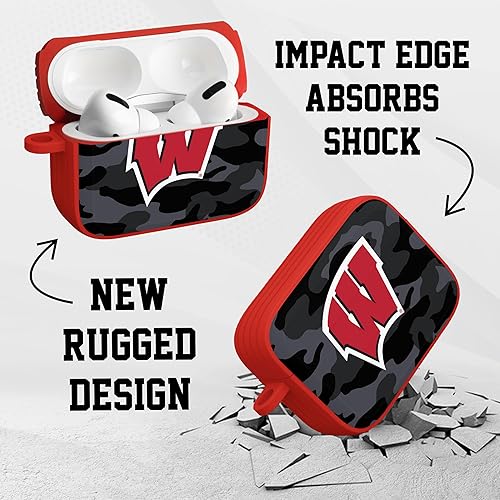 Miniatura 4 de AFFINITY BANDS Wisconsin Badgers Camo HDX Case Cover Compatible with Apple AirPods Pro