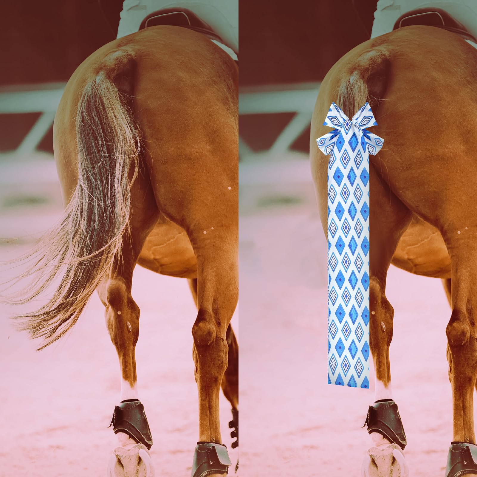 Huhumy 6 bolsas de cola de caballo, transpirables, con protección de cola de caballo, 2 correas de cierre, suministros de aseo para evitar que la cola se rompa la suciedad, 6 diseños (estilo moderno)