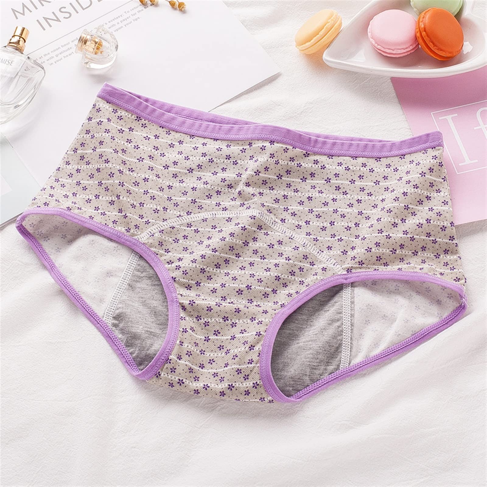 Höschen Bikini Slip 6 teile/los Monatszeit Unterwäsche Frauen Cartoon Höschen Sexy Damen Kontinuität Sanitär Physiologische Unterwäsche Beweis