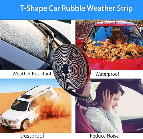 Miniatura 5 de YCooiFo 34 pulgadas de ancho sello de goma del parabrisas sello de parabrisas tira sellador de parabrisas T forma de sellado