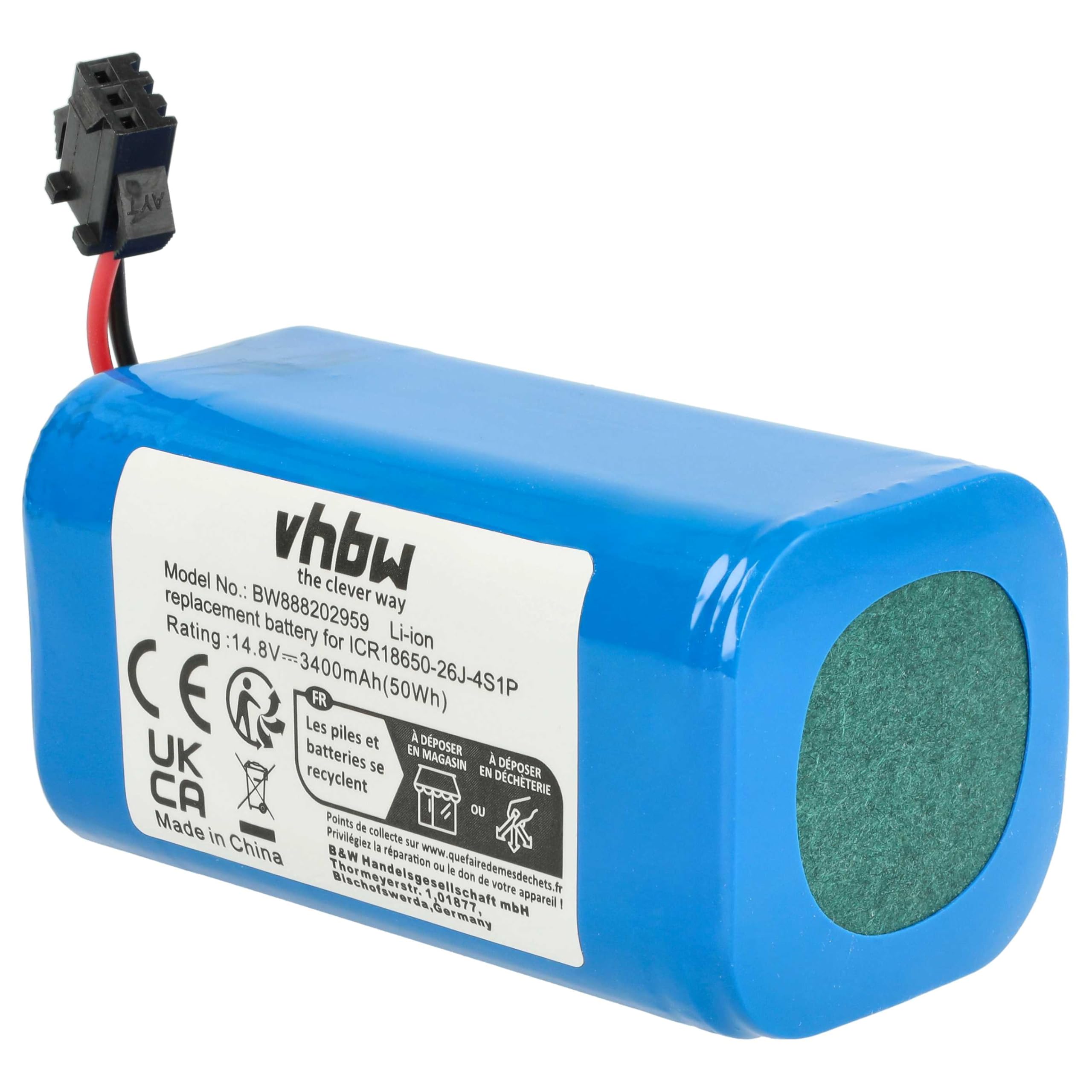 vhbw Bateria kompatybilna z Bagotte BG600, BG700 Home Cleaner (3400mAh, 14,8V, Li-Ion)