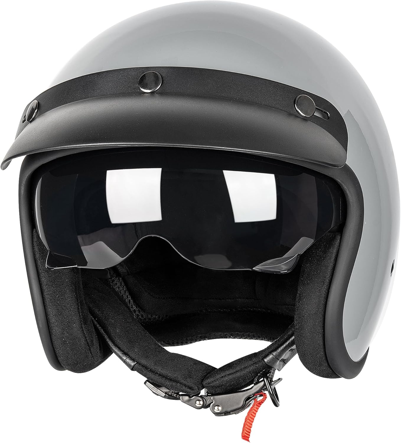 3/4 Open Face Retro Motorcycle Helmet - Vespa Helmet - DOT Approved - Adults