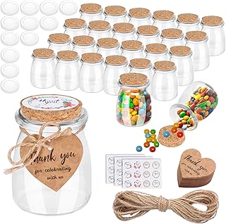 10 Candy Wedding Favor Ideas Guests Will Love Taking Home 10 AIXIANG 30 Set 3.5 oz Glass Jars with Cork Lid & Airtight Seal - Rustic ...