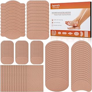 112 Sheets Moleskin for Blister, 6 Shapes Mole Skin Patch Blister Prevention Tape Moleskin Adhesive Padding Stickers for Feet & Shoes Heels, Efficiently Reduce Friction for Your Skin