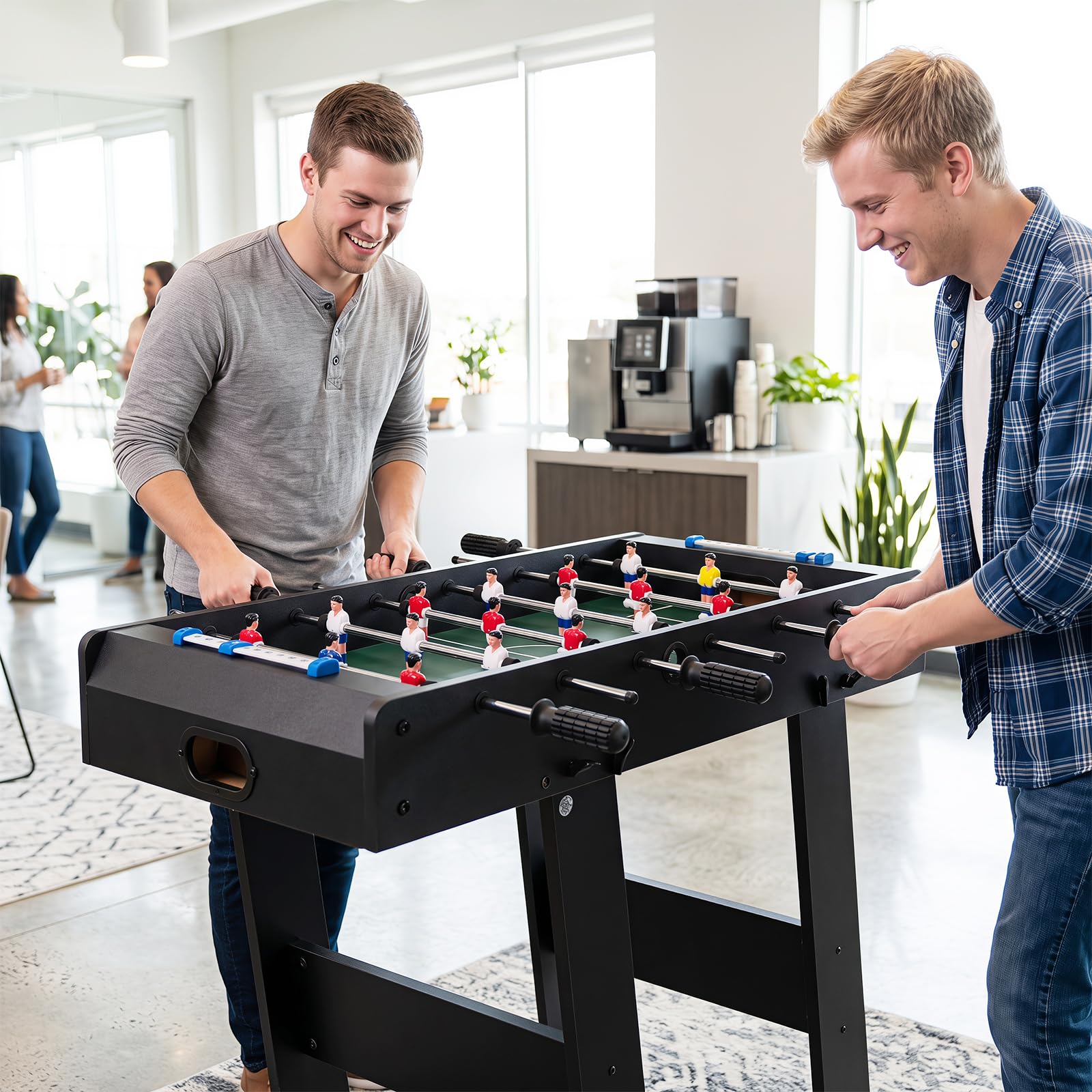 COSTWAY Futbolín de Mesa Plegable, Juego con Asas Duraderas | 2 Pelotas de Futbol, Marcador de Puntos para Fiestas, Actividades de de Grupos, Futbolín para Bar, Sala de Juegos, Dormitorio