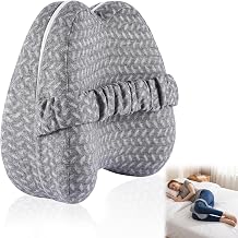 Revoget Knee Pillow for Sleeping on Side   Memory Foam Alignment Pillow for Side Sleepers, Leg Pillow for Hip & Spine Support, Pain Relief for Sciatica, Pregnancy & Back Discomfort