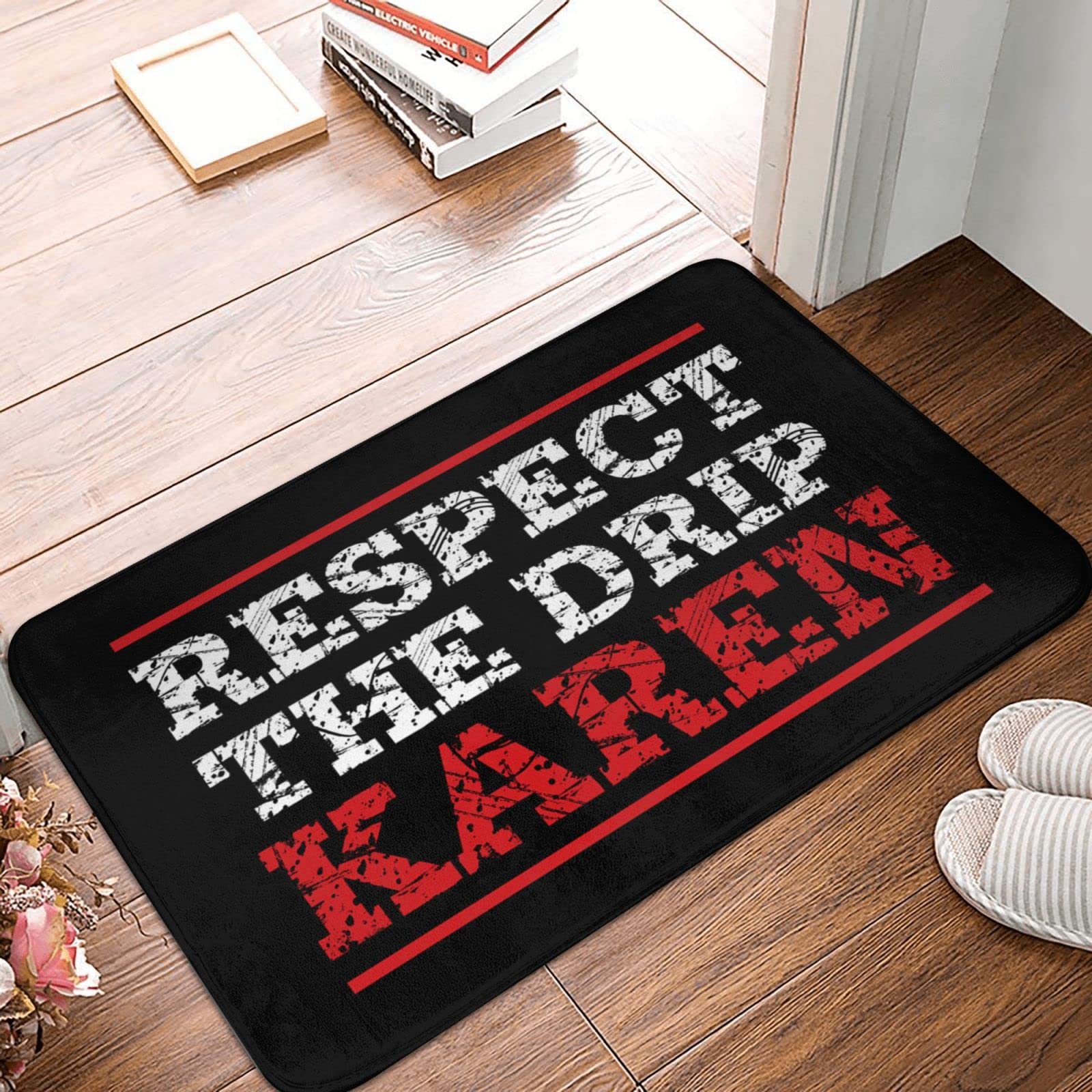 Tapis de porte d'entrée Respect The Drip pour un accueil plein d'humour