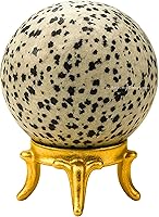 Vista 59 de Amazing Gemstone Bola de cristal de cuarzo transparente con soporte, bolas de meditación de esfera de cristal de 1.5 pulgadas para brujería y bolas