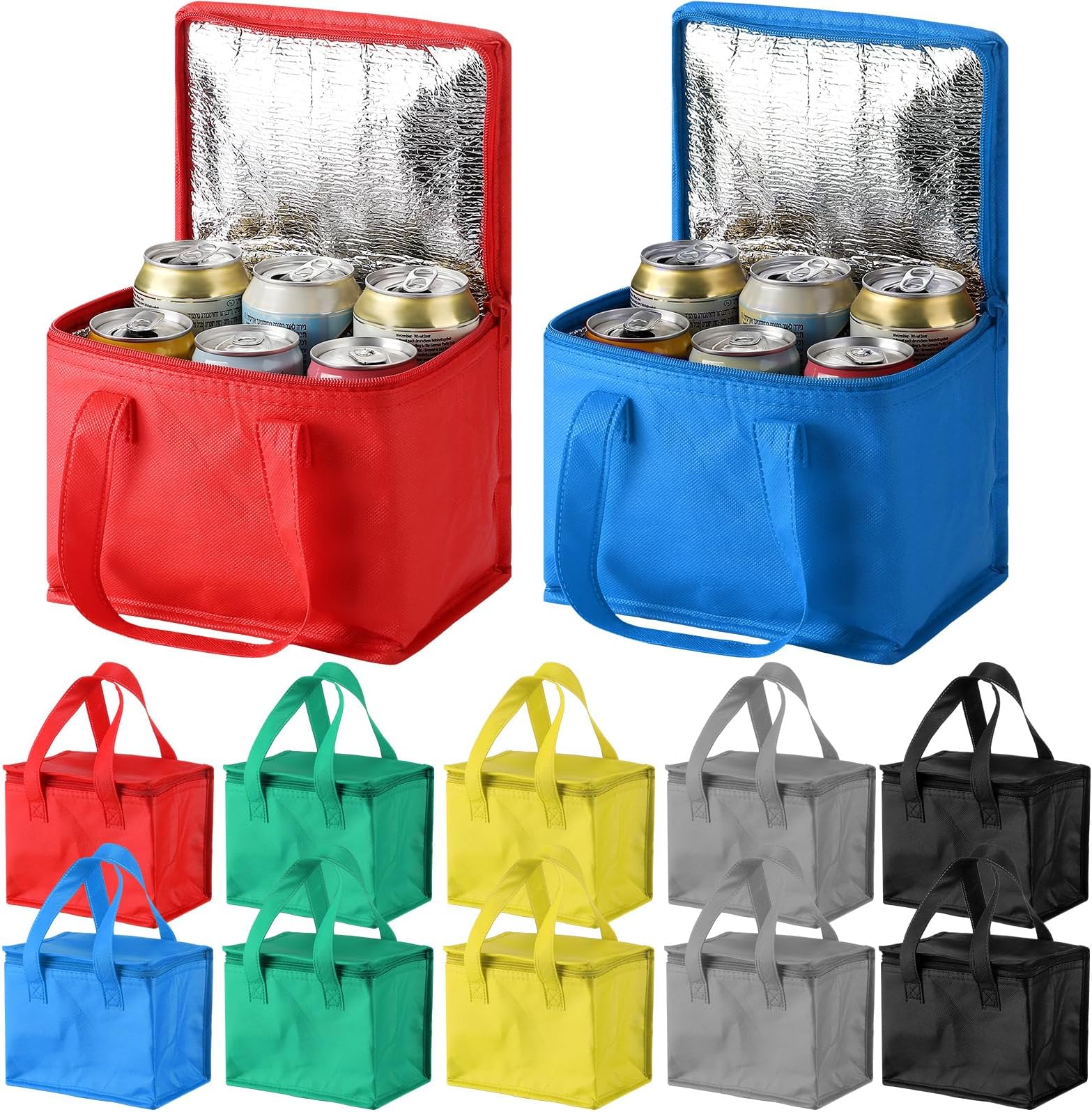 Mifoci 50 Pcs Insulated Lunch Bags Bulk Reusable Cooler