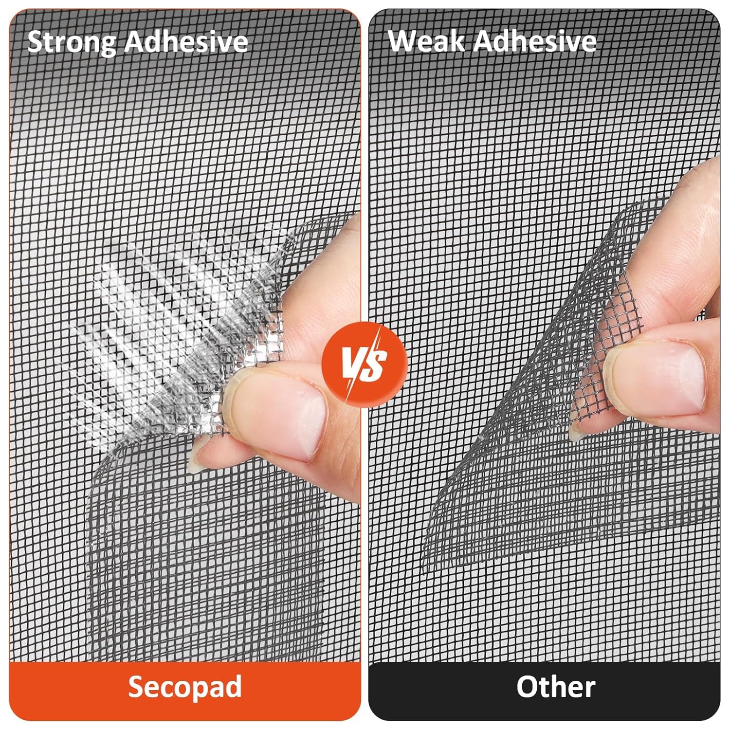 Secopad Nastro Adesivo per Zanzariere, 10 cm x 4,5 m Nastro Riparazione per Zanzariere, Nastro in Fibra di Vetro per Zanzariere Ripara, Ripara Zanzariera Rapidamente, Grigio
