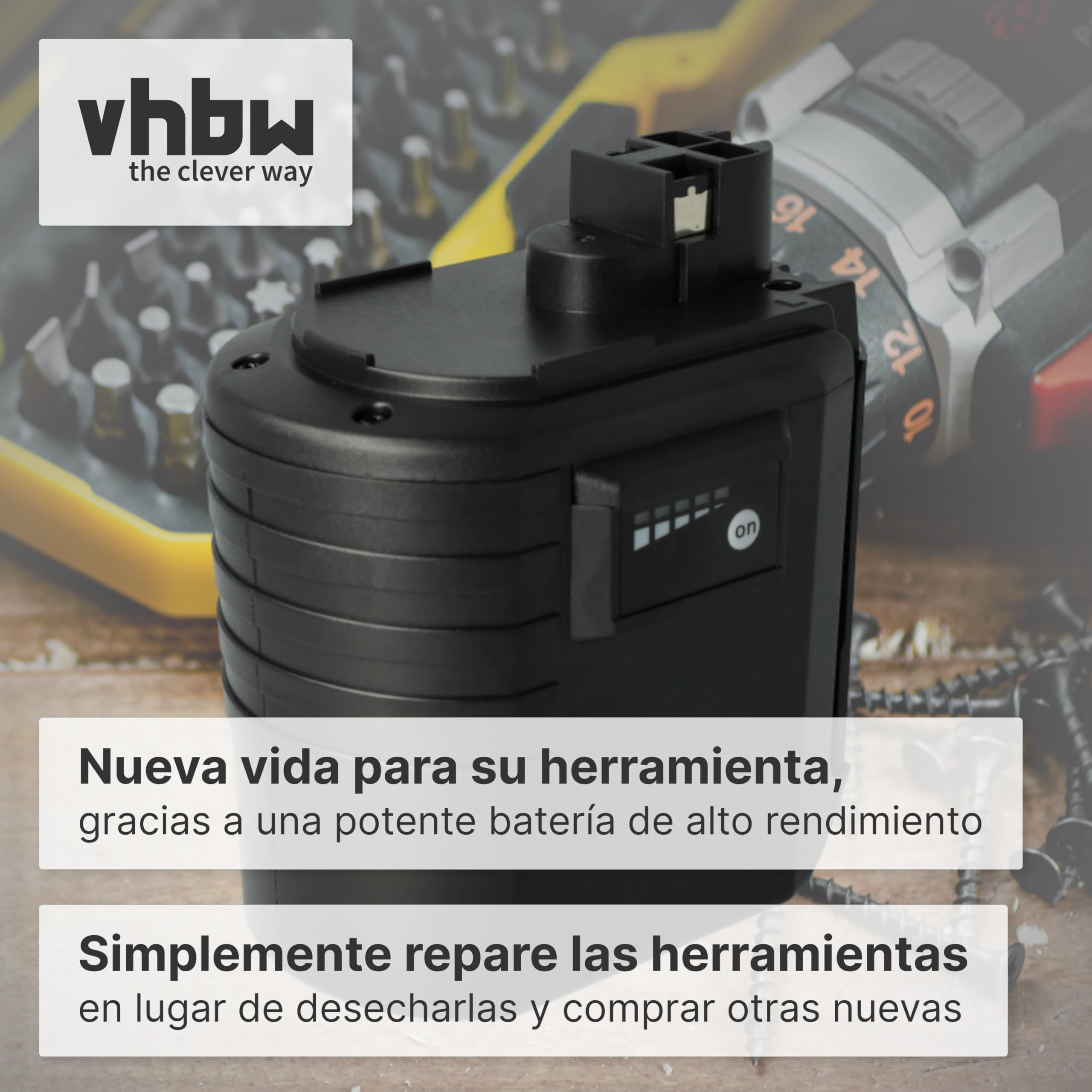 vhbw Batería Recargable Compatible con Würth ABH 20, ABH 20-SLE Herramientas eléctricas (3000 mAh NiMH 24 V)