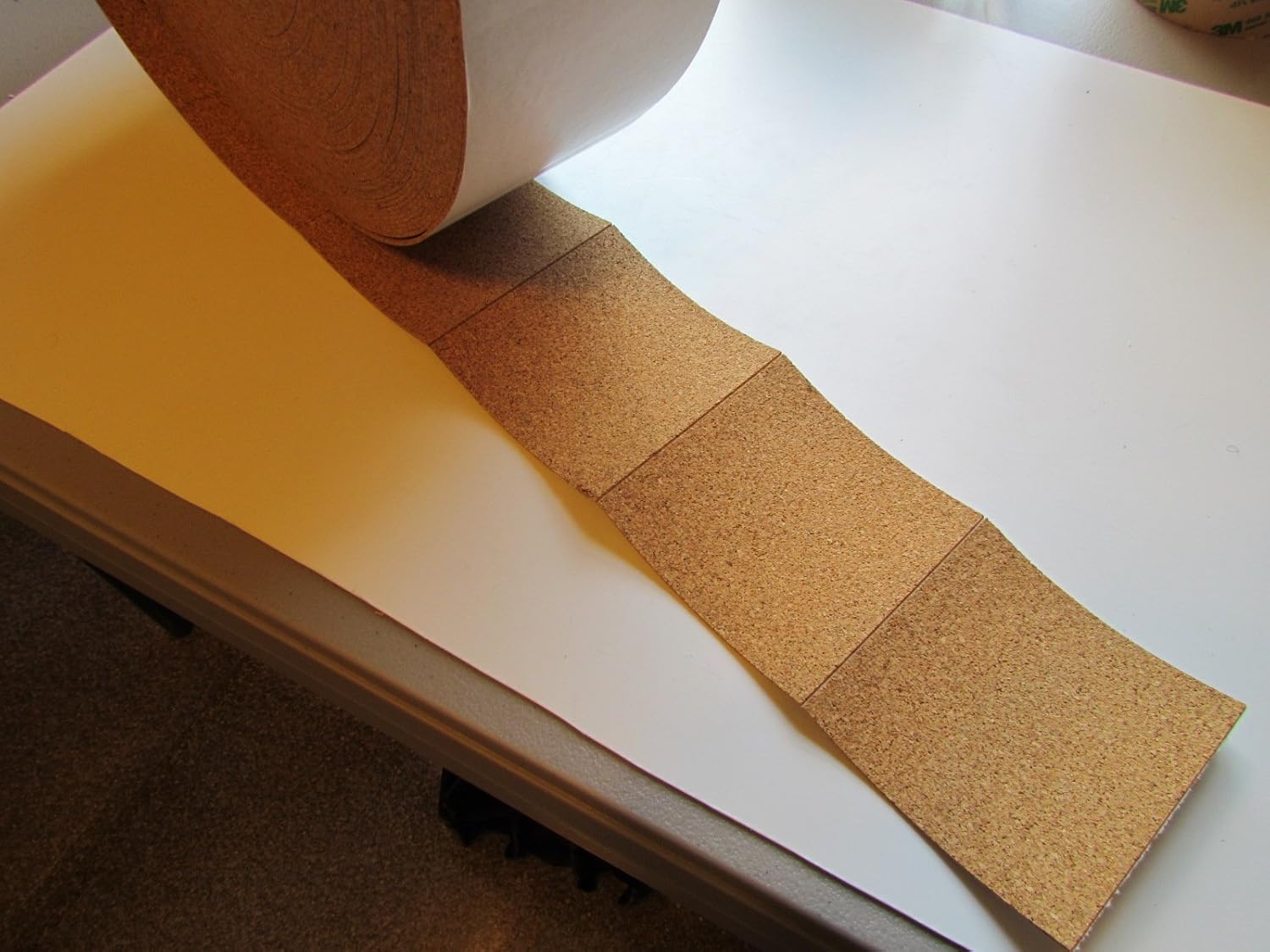 75 Adhesive Cork Backings for Tile Coasters 4" x 4" Cork for