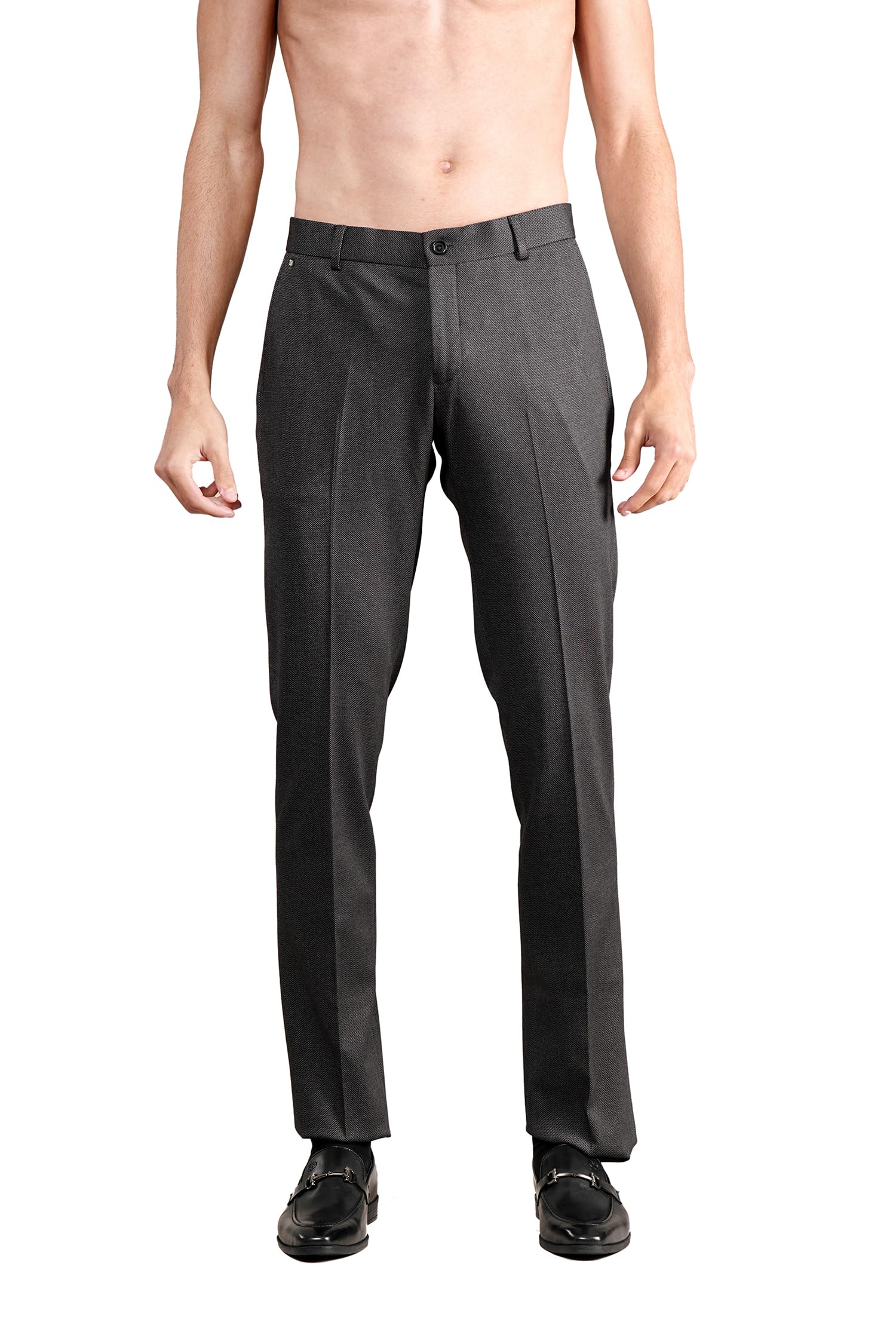 cantabil Men Self Design Non Pleated Regular Fit Mid Rise Formal Trousers for Men | Formal Pants for Men | Formal Wear Regular Fit Trousers for Men (P_MTRF00197)-picture-26
