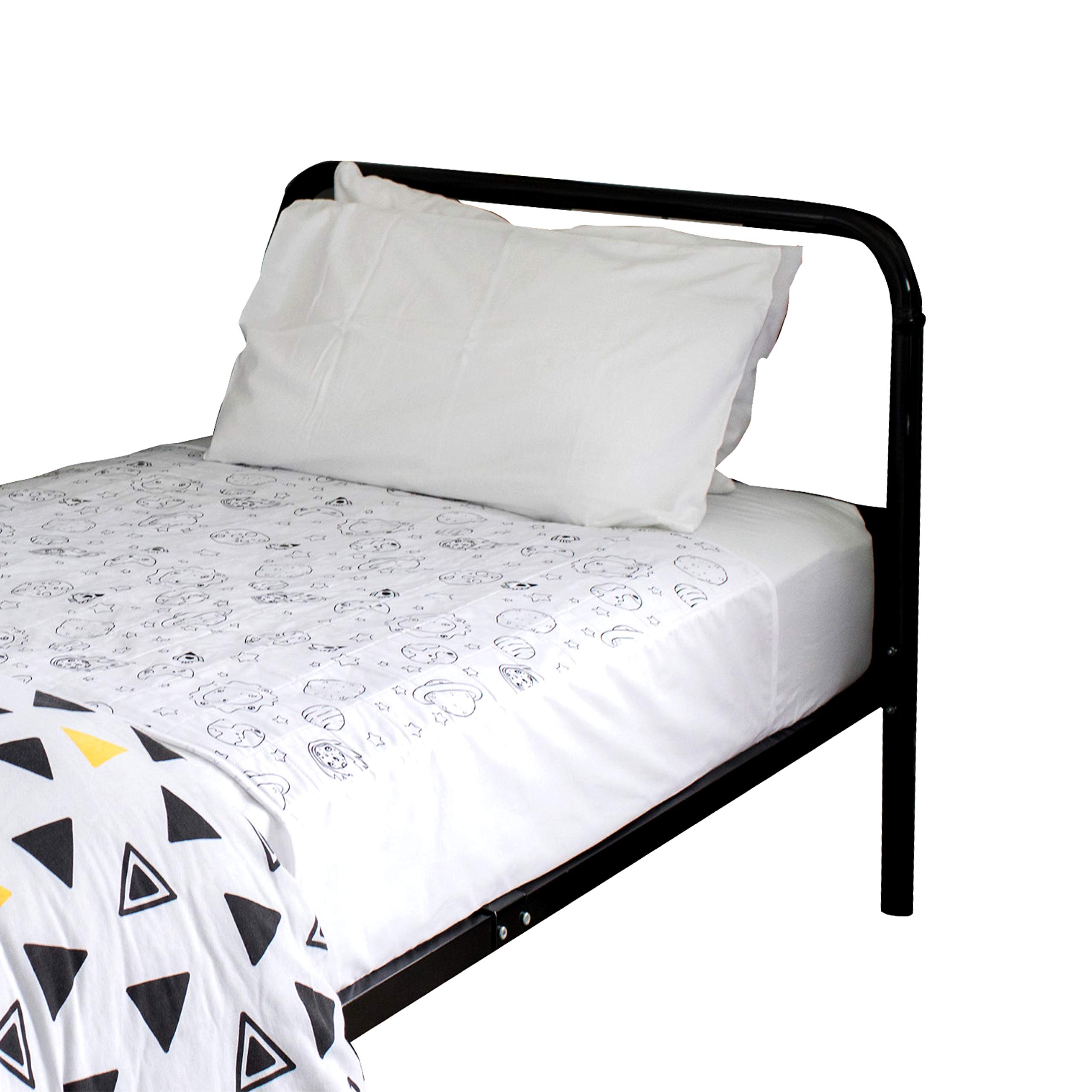 Brolly Sheets Space Brolly Sheet - Bed Pad - With Wings - Single Bed Pad - 100% Cotton Sleep Surface - Pattern - Size: 95 X 95Cm