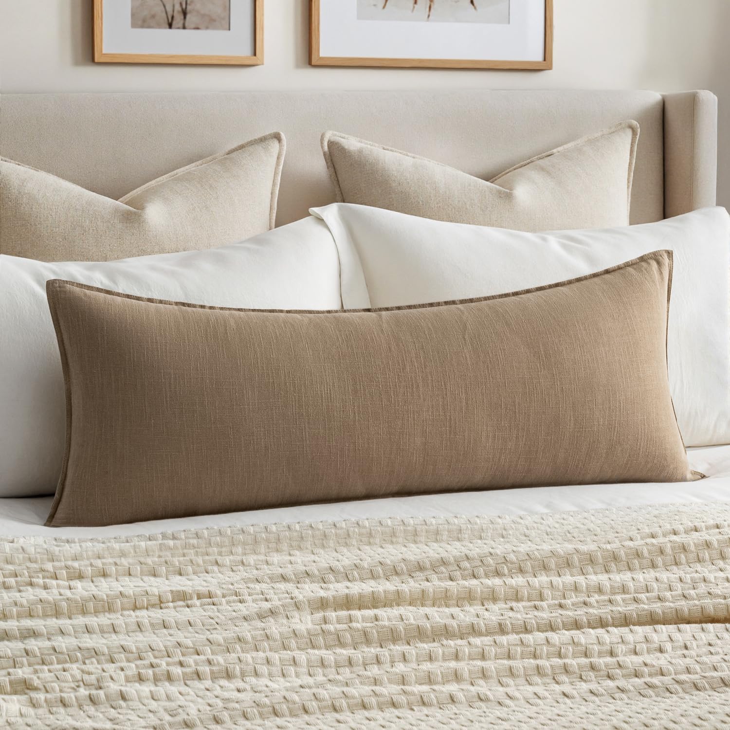MIULEE Decorative Long Lumbar Throw Pillow Cover 36